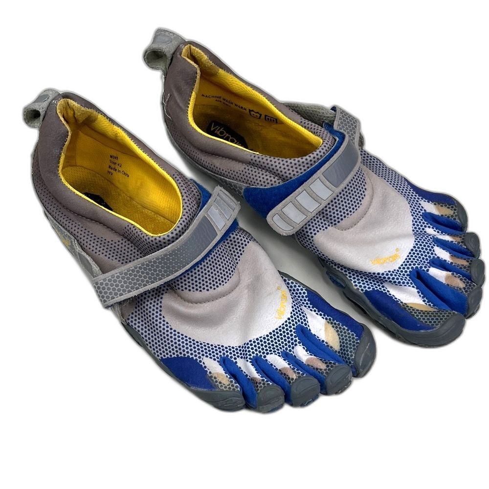 Vibram FiveFingers Bikila Gray and Blue Barefoot Running Footwear US 9.5-10